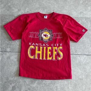 90s Vintage Kansas City Chiefs Logo7 Red T Shirt Size M